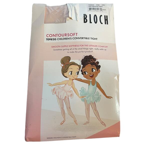 Bloch Girls Pink Adaptatoe Tights T0982G Childs Large - Picture 1 of 2